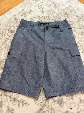 Street rules size 8 boys Joe Boxer type  Blue Striped Cargo Shorts